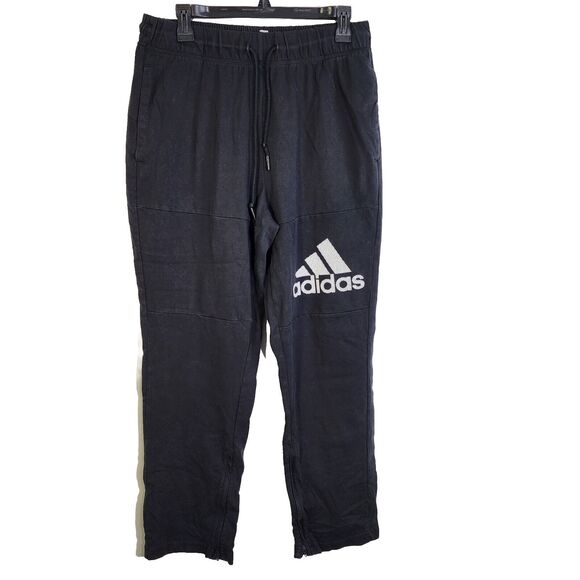 Adidas Mens Pants XL SPTID Jersey Athletic Training Black Sweatpants Trousers - Picture 1 of 12